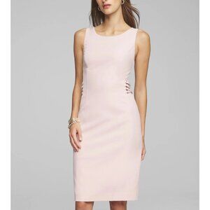 White House Black Market Dusty Pink Corset Side Sheath Dress  Size 14